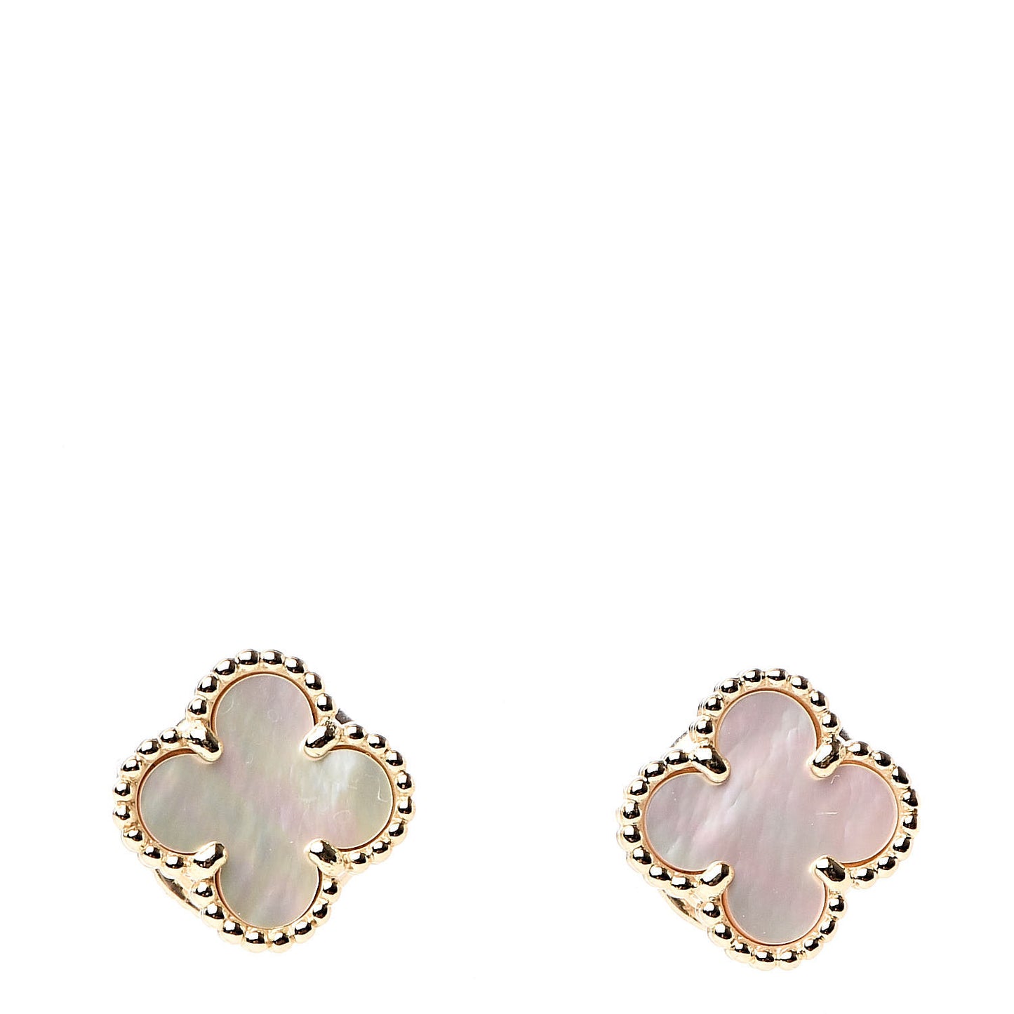 18K Yellow Gold Mother of Pearl Sweet Alhambra Earrings