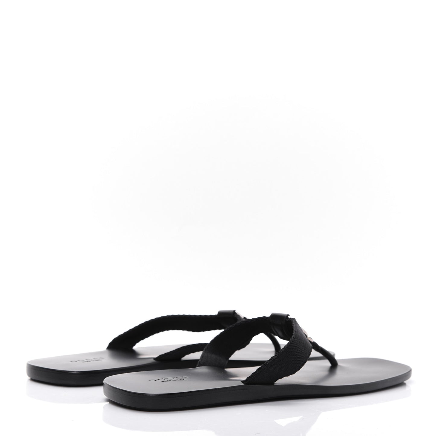 Patent Calfskin Cardinal Thong Sandals 9.5 Black