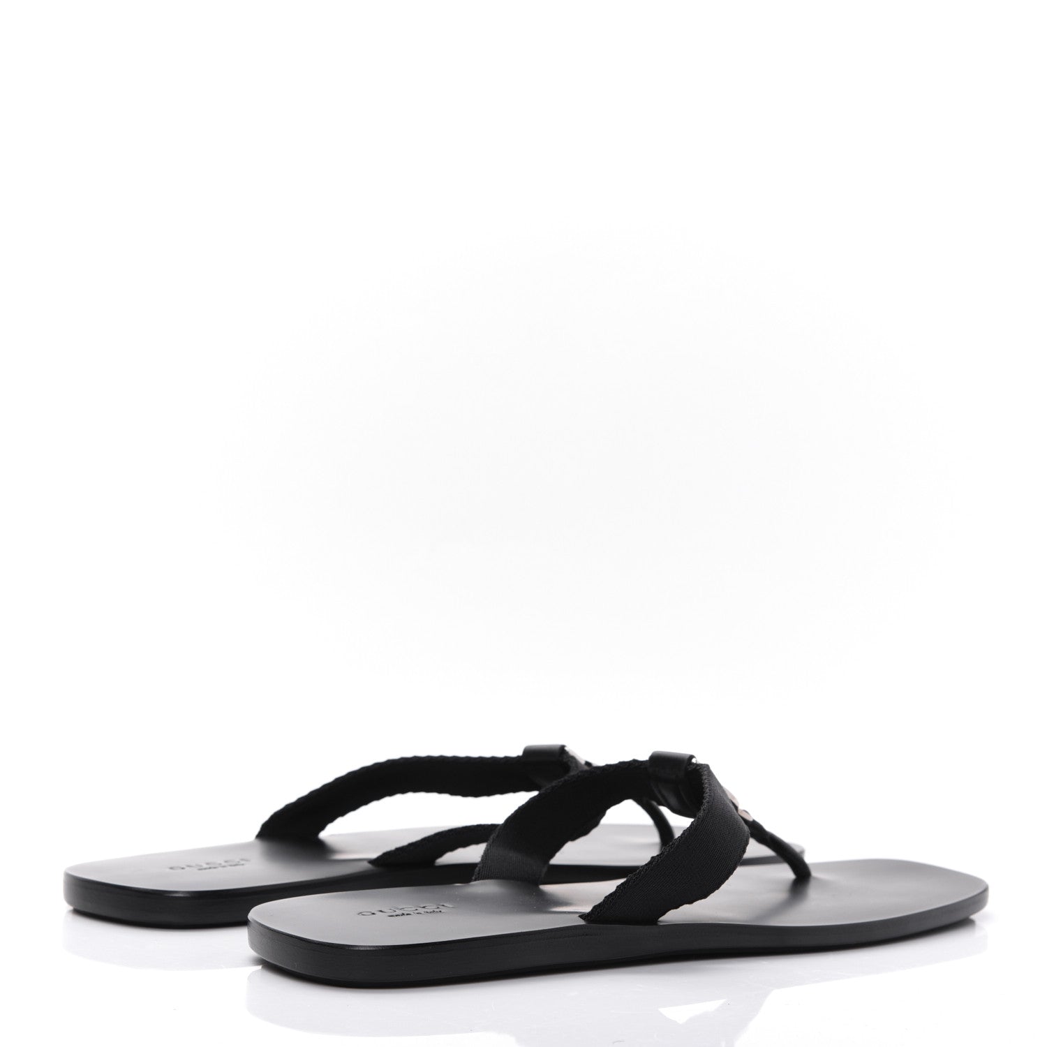 Gucci Patent Calfskin Cardinal Thong Sandals 9.5 Black 4 of 8
