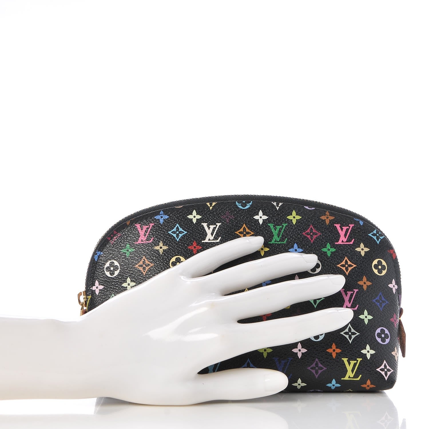 Louis Vuitton Monogram Multicolor Cosmetic Pouch Black Grenade 2 of 8