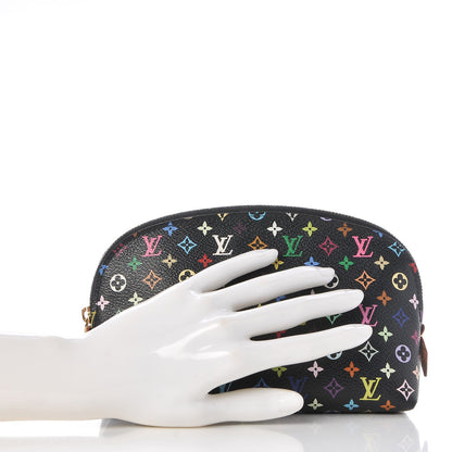 Louis Vuitton Monogram Multicolor Cosmetic Pouch Black Grenade 2 of 8