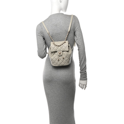 Chanel Caviar Quilted Mini Urban Spirit Backpack Light Grey 2 of 10