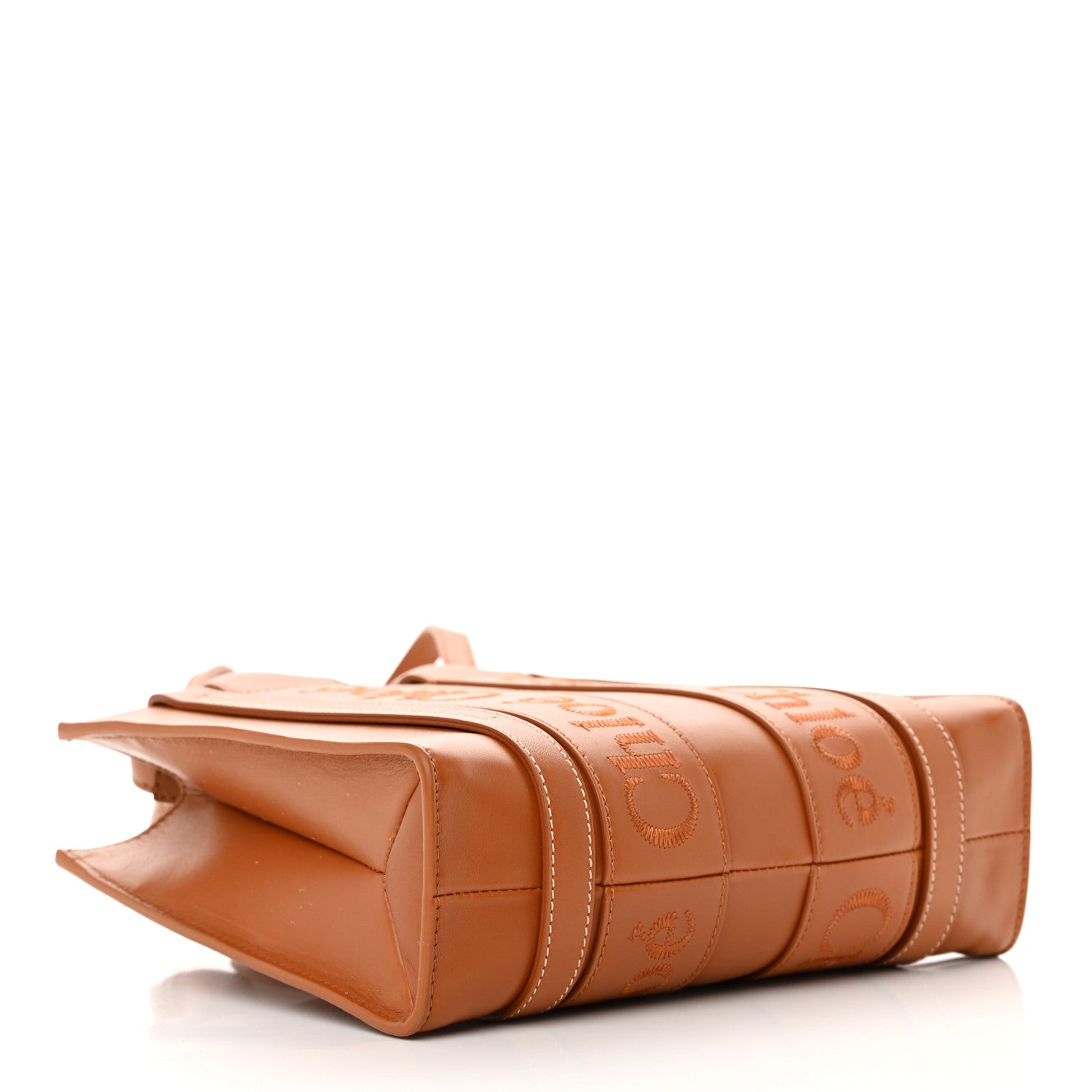 Chloe Calfskin Small Woody Tote Caramel 4 of 13