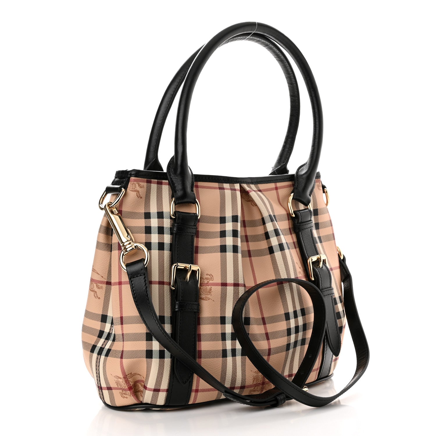 Burberry Haymarket Check Small Northfield Tote Chocolate 3 of 9