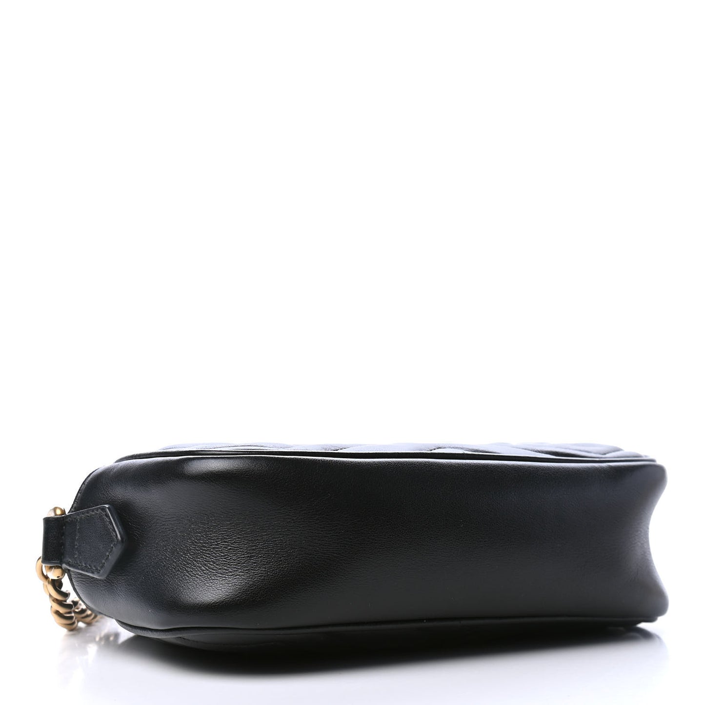 Calfskin Matelasse Mini GG Marmont Chain Shoulder Bag Black