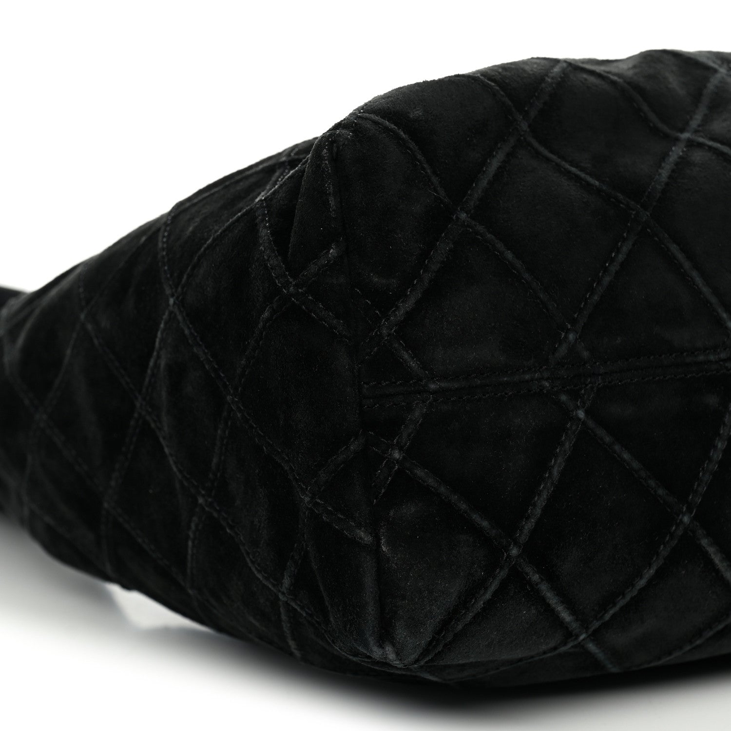 Chanel Suede Stitched Hobo Black 9 of 12