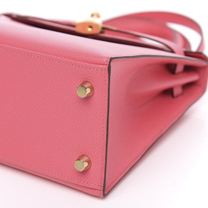 Hermes Epsom Horseshoe Kelly Sellier 28 Rose Azalee Gris Perle 9 of 10