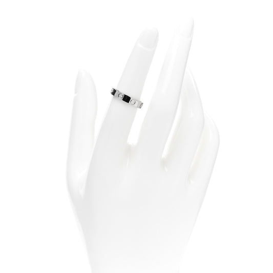 18K White Gold 3.5mm LOVE Wedding Band Ring 51 5.75