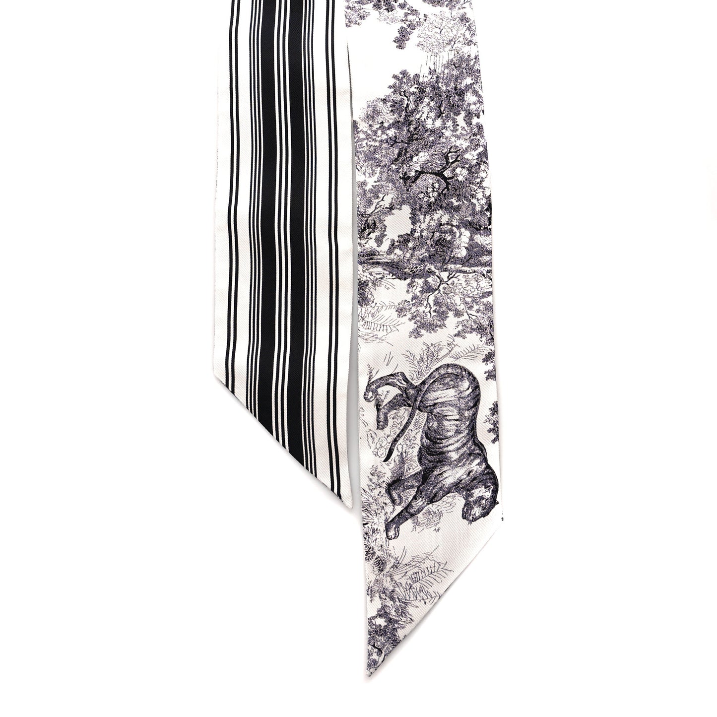 Silk Toile De Jouy Mitzah Scarf White