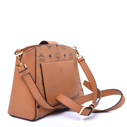 MCM Visetos Small Essential Crossbody Bag Cognac 3 of 11