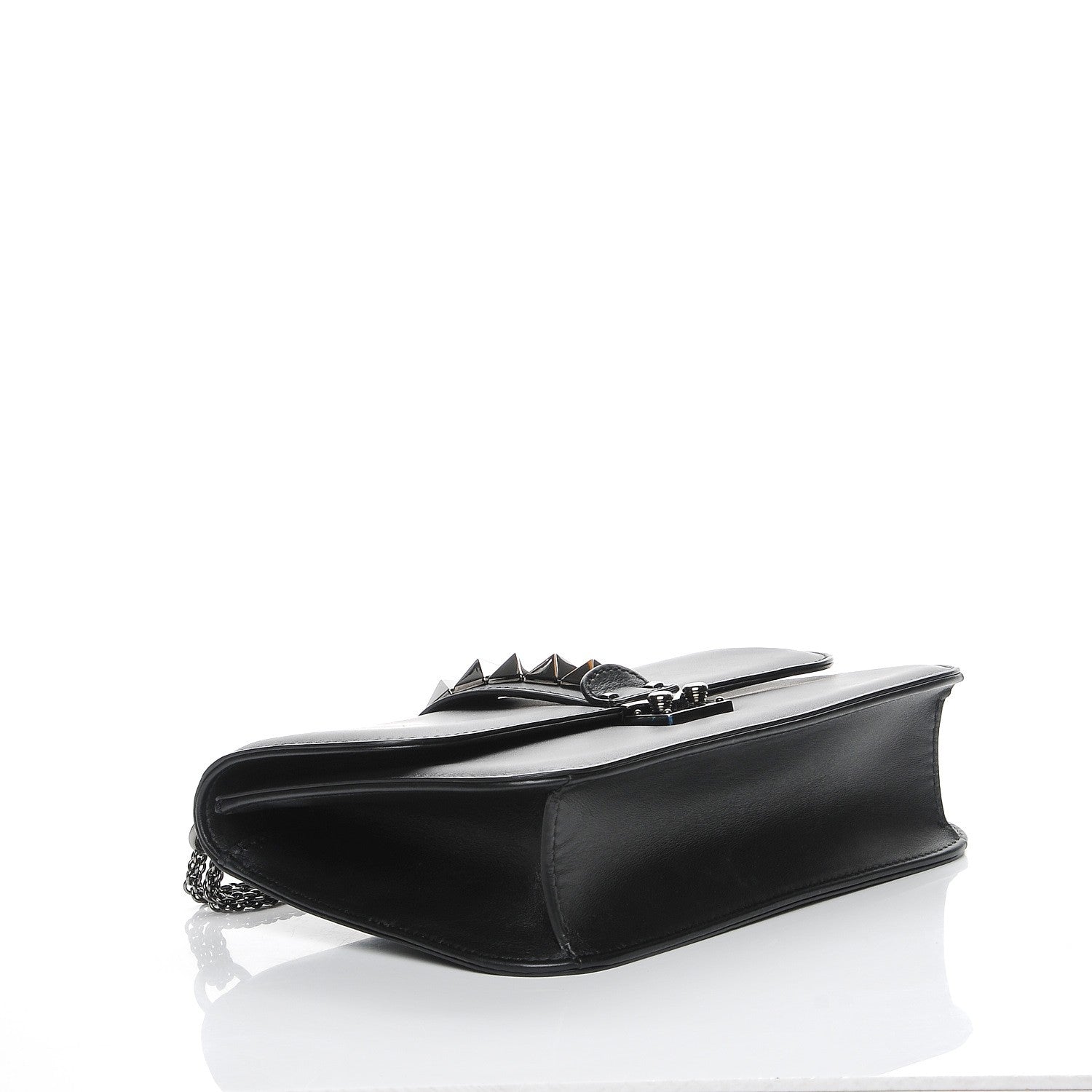 Valentino Garavani Vitello Medium Glam Lock Rockstud Flap Black 4 of 7