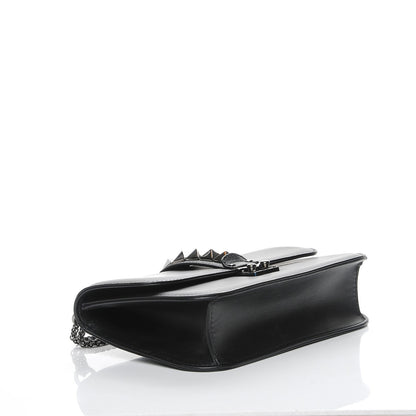 Valentino Garavani Vitello Medium Glam Lock Rockstud Flap Black 4 of 7