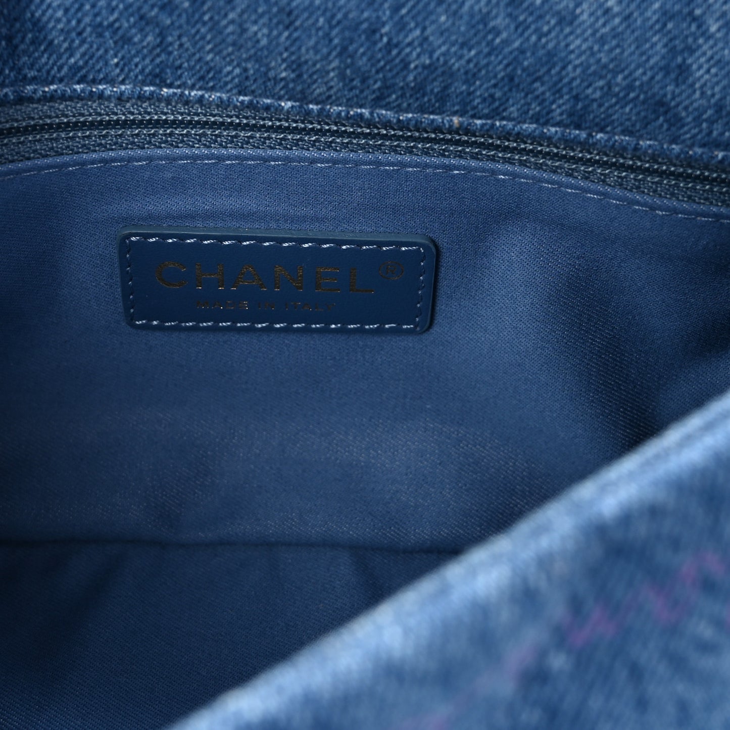 Denim Quilted Mini Denim Mood Rectangular Flap Blue Multicolor