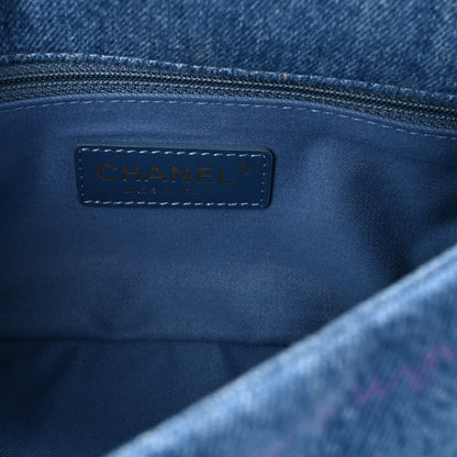 Chanel Denim Quilted Mini Denim Mood Rectangular Flap Blue Multicolor 6 of 10