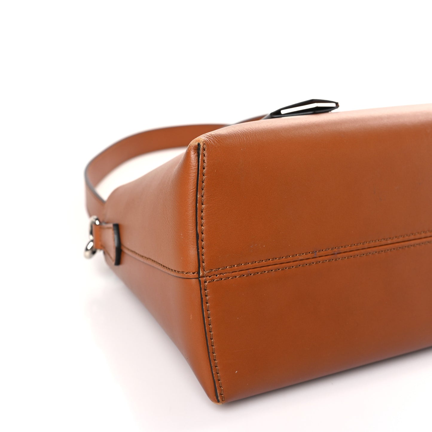 Vitello King Logo Embossed Medium By The Way Boston Bag Cuoio