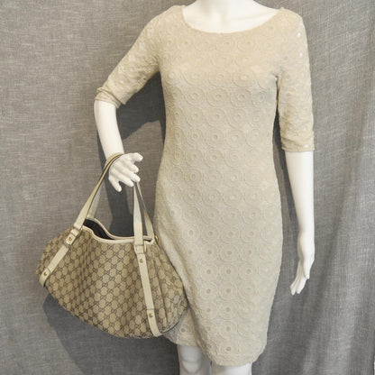Gucci Monogram Medium Abbey Shoulder Bag Off White 2 of 3