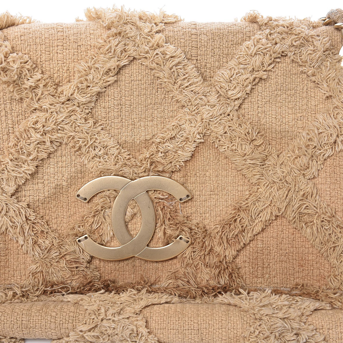 Tweed Nature Flap Dark Beige
