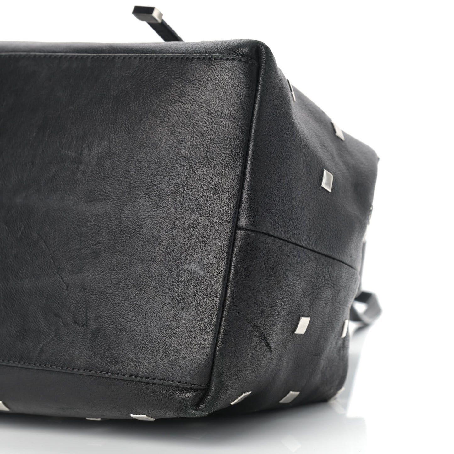 Calfskin Studded Tote Black