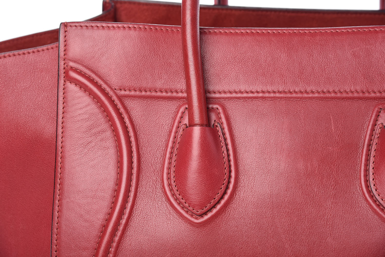 Celine Supple Calfskin Medium Phantom Luggage Red 11 of 21