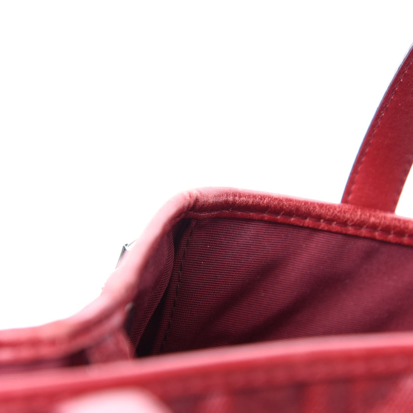 Coated Canvas Cannage Medium Panarea Tote Red