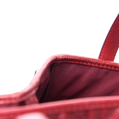 Christian Dior Coated Canvas Cannage Medium Panarea Tote Red 10 of 13