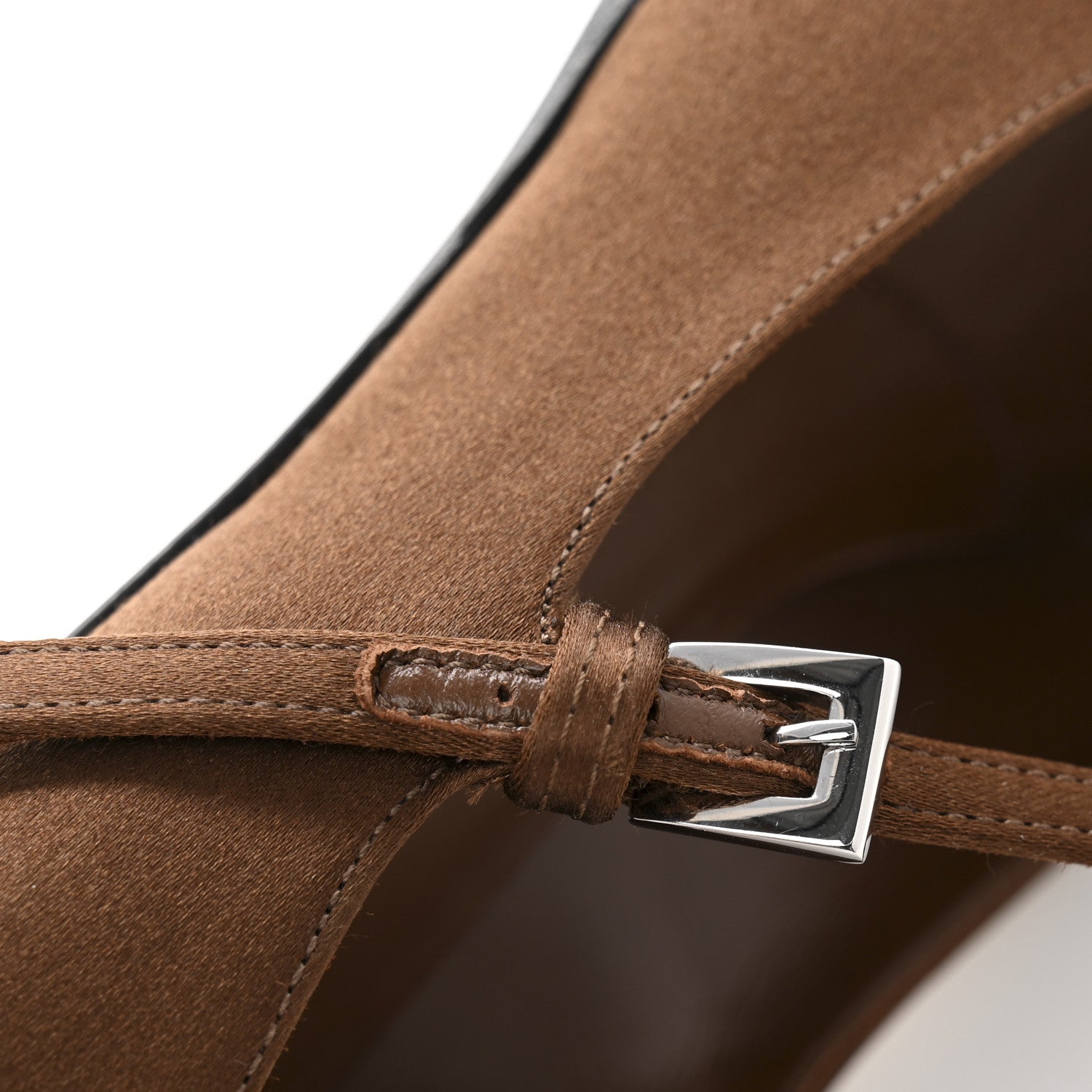 Prada Satin Mary Jane Pumps 36 Tobacco 10 of 11