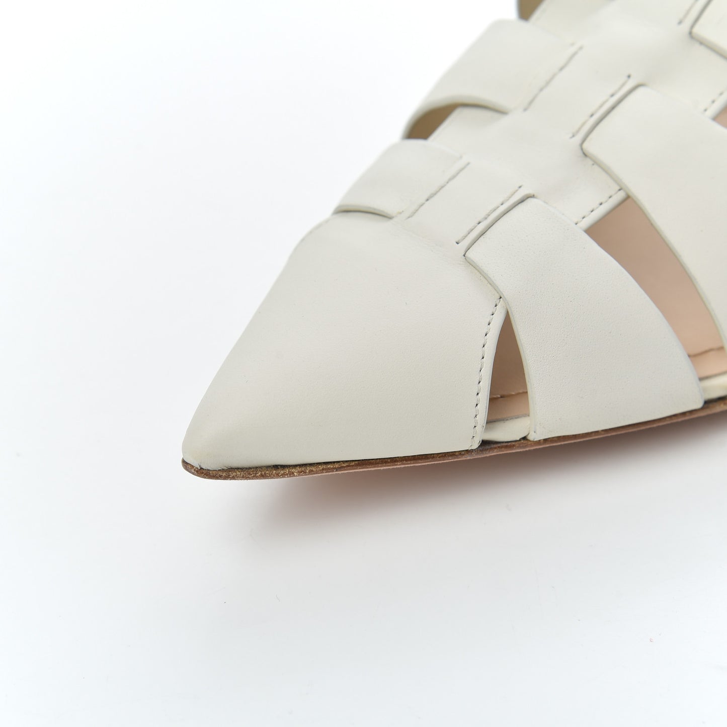 Calfskin Sauvage Ballerina Flat 40 Ivory