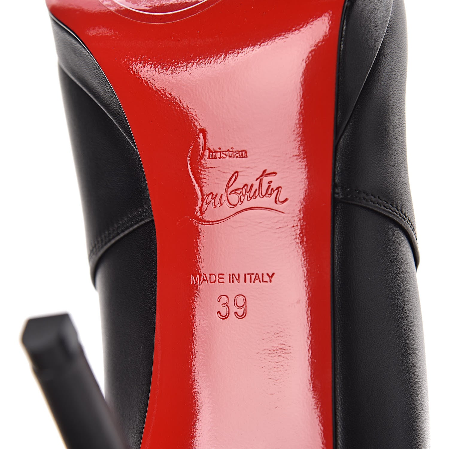 Christian Louboutin Calfskin Crochinetta 100 Ankle Boots 39 Black 7 of 8
