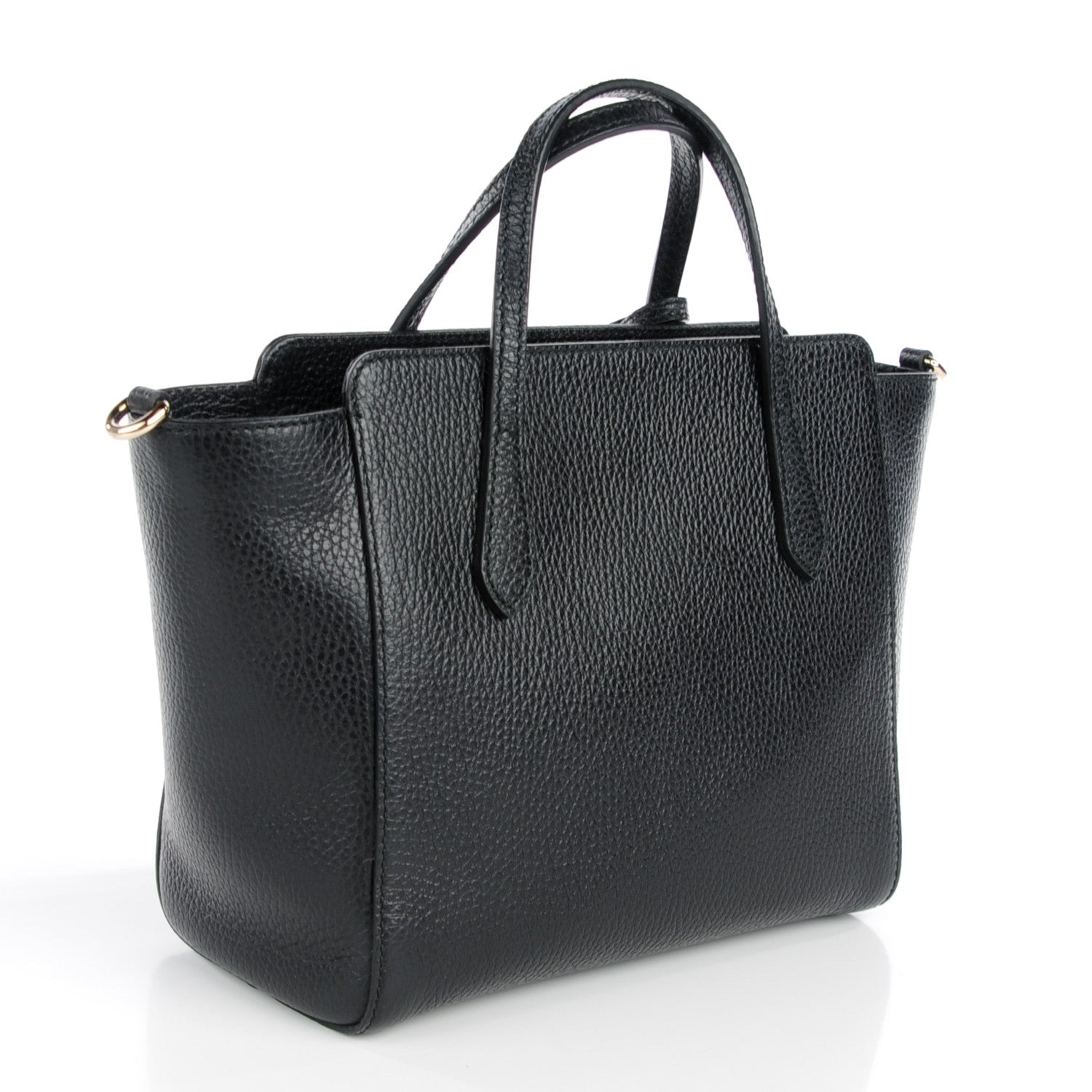 Gucci Dollar Calfskin Mini Swing Top Handle Bag Black 3 of 6