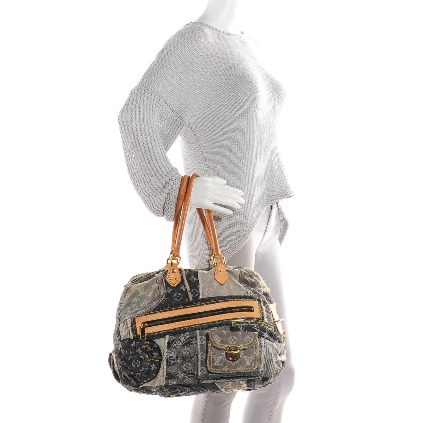 Denim Patchwork Speedy 30 Grey