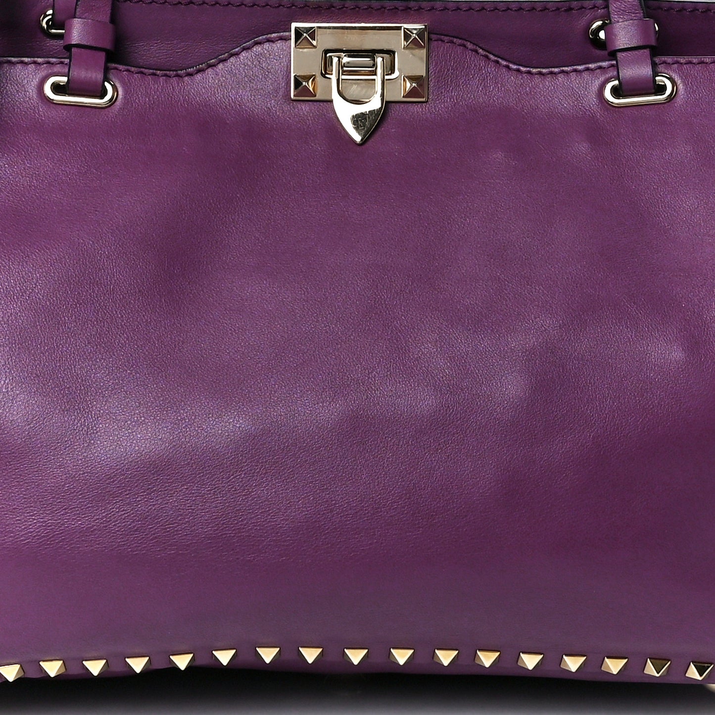 Vitello Medium Rockstud Tote Grape