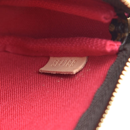 Louis Vuitton Monogram 2019 Christmas Animation Mini Courchevel Pochette Accessories Fuchsia 7 of 8