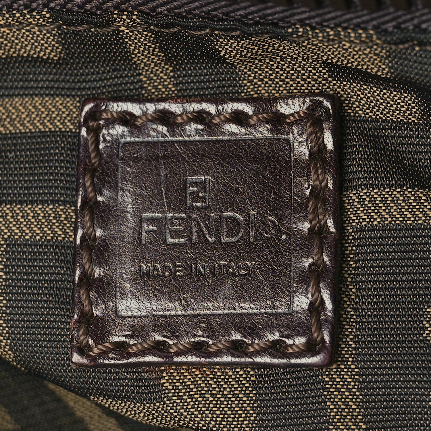 Fendi Zucca Drawstring Flap Backpack Tobacco 5 of 13