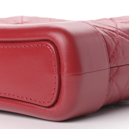 Chanel Aged Calfskin Quilted Small Gabrielle Hobo Red 9 of 10