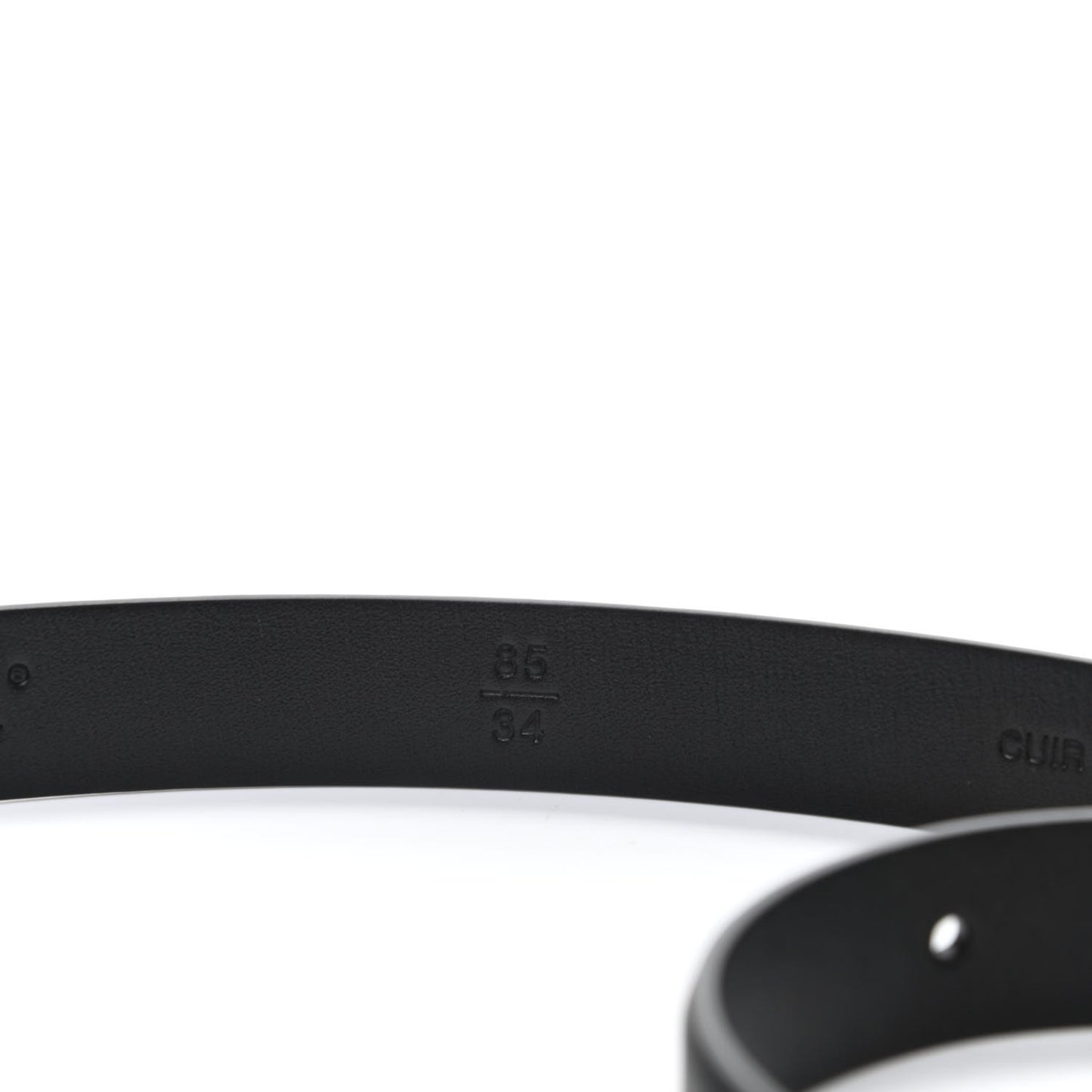 Calfskin Crystal Heart CC Belt 85 34 Black