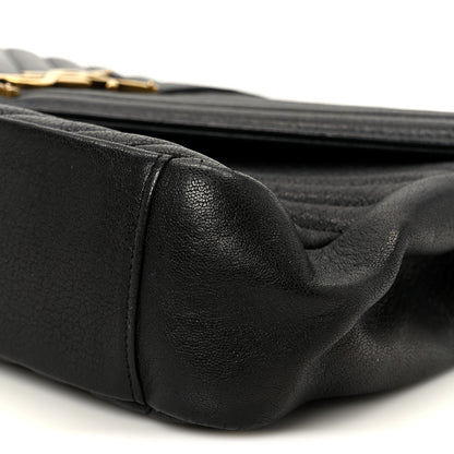 Saint Laurent Sheepskin Matelasse Chevron Monogram Large College Satchel Black 11 of 11