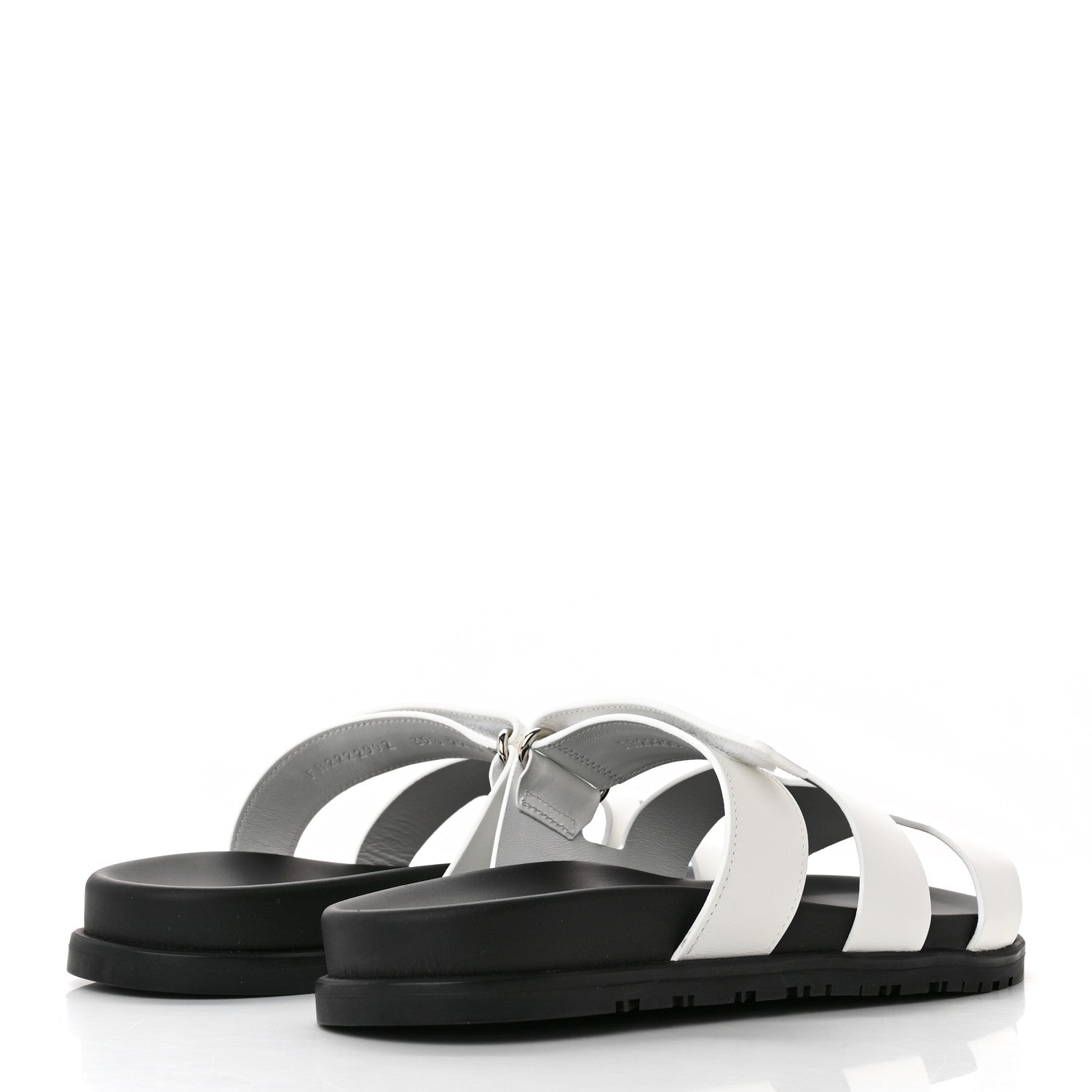 Hermes Calfskin Womens Chypre Sandals 39.5 White 4 of 11