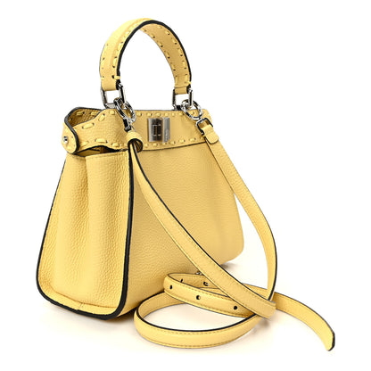 Fendi Cuoio Romano Sellerissima Mini Peekaboo Iconic Satchel Sorbetto 3 of 13