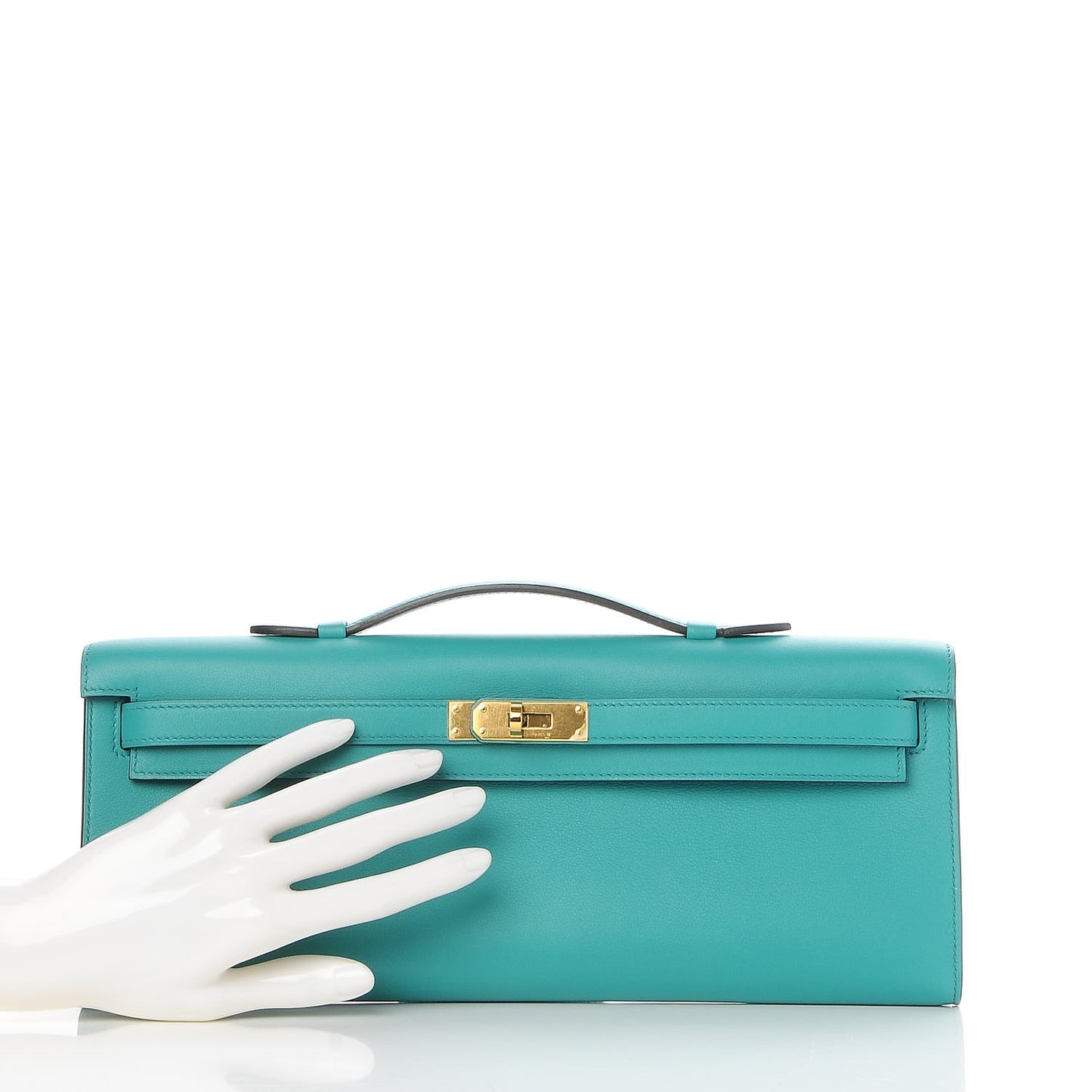 Swift Kelly Cut Clutch Pochette Bleu Paon