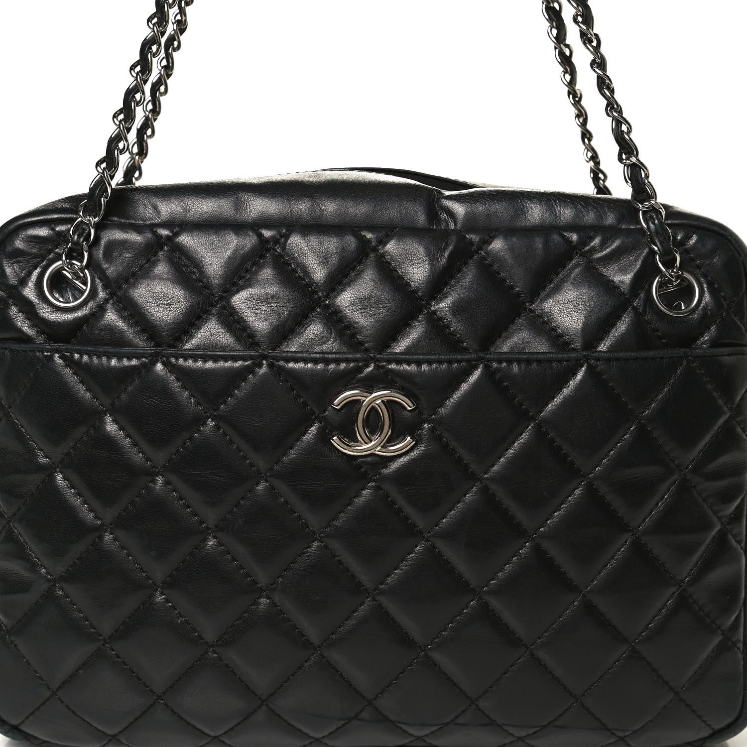 Chanel Lambskin Quilted Medium Camera Case Black 8 of 12