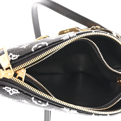 Louis Vuitton Satin Beaded Embroidered Monogram Coussin BB Black 4 of 8