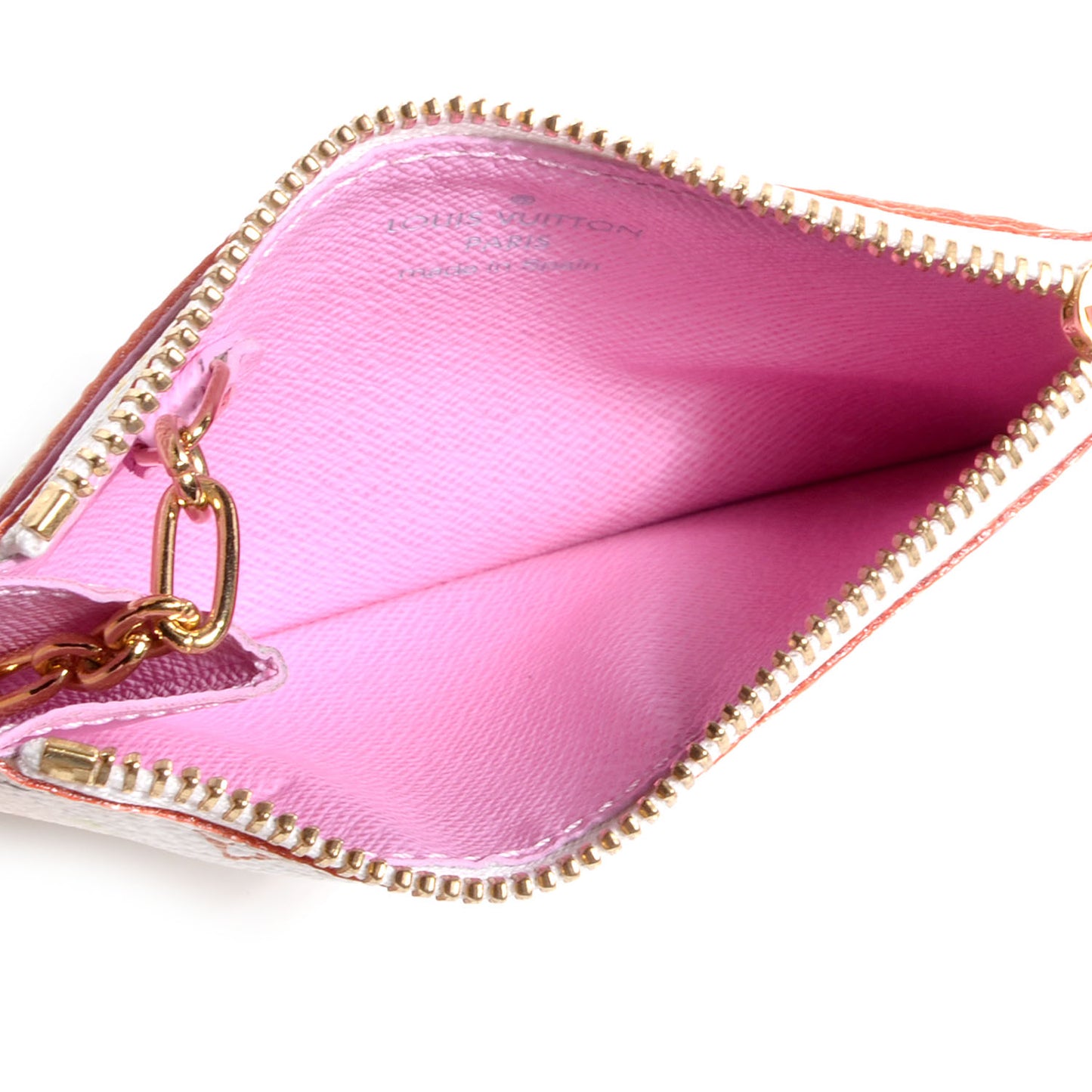 Monogram Multicolor Key Pouch White