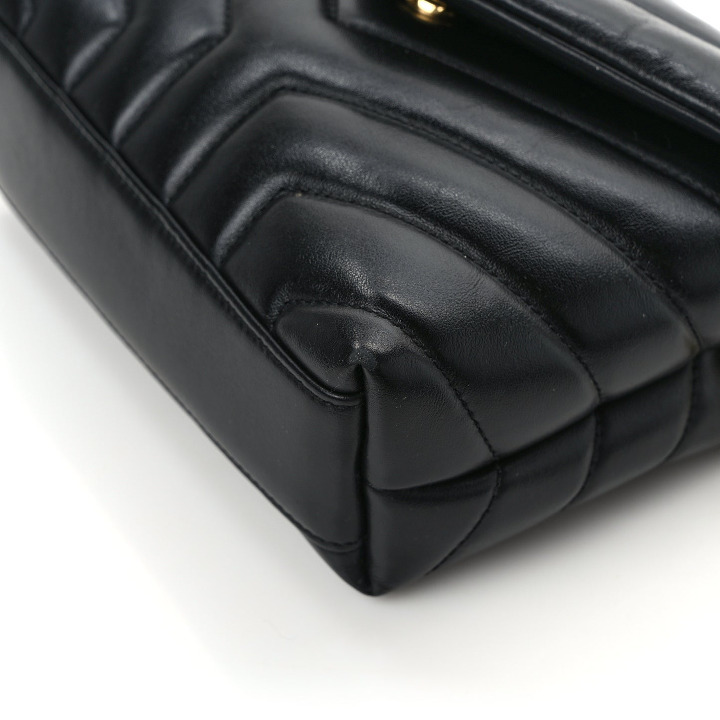 Calfskin Y Quilted Monogram Toy Loulou Crossbody Bag Black
