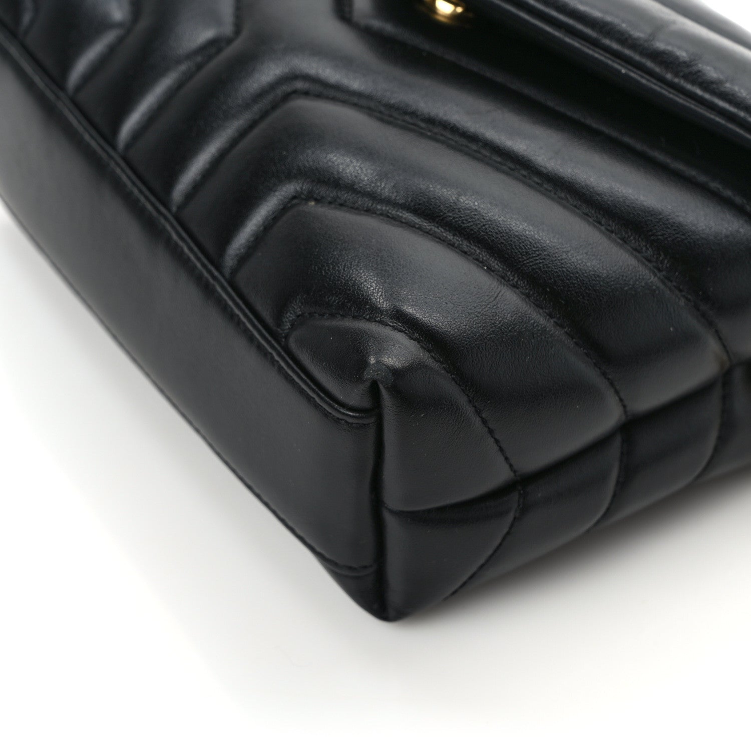 Saint Laurent Calfskin Y Quilted Monogram Toy Loulou Crossbody Bag Black 11 of 14