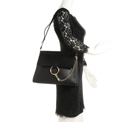 Chloe Grained Calfskin Medium Faye Shoulder Bag Black 2 of 8