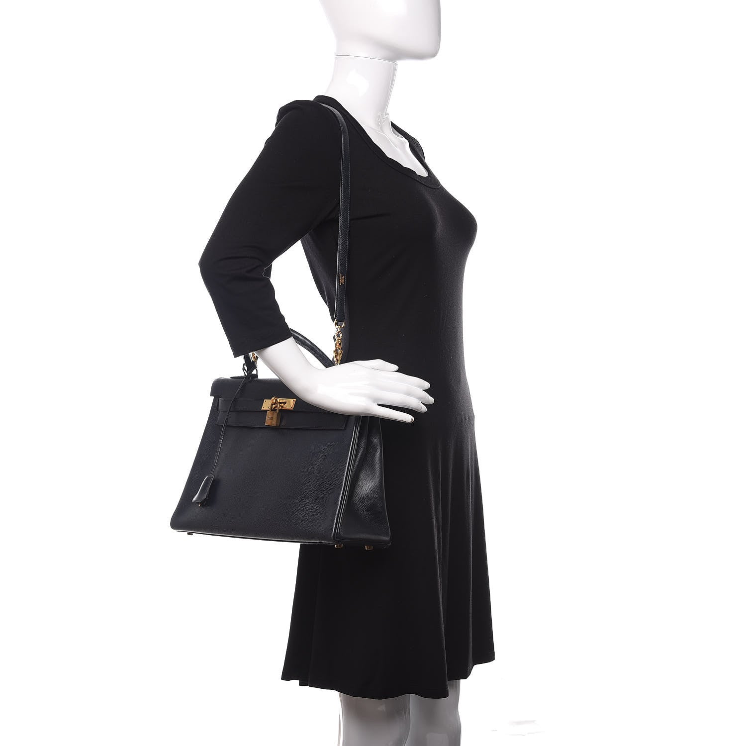 Hermes Courchevel Kelly Retourne 32 Bleu Marine 2 of 13