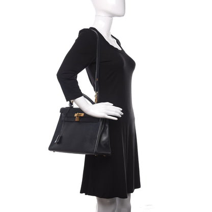Hermes Courchevel Kelly Retourne 32 Bleu Marine 2 of 13