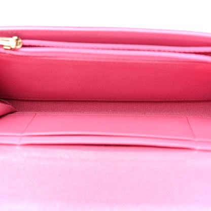 Chanel Caviar Quilted Medium Gusset Flap Wallet Pink 5 of 8