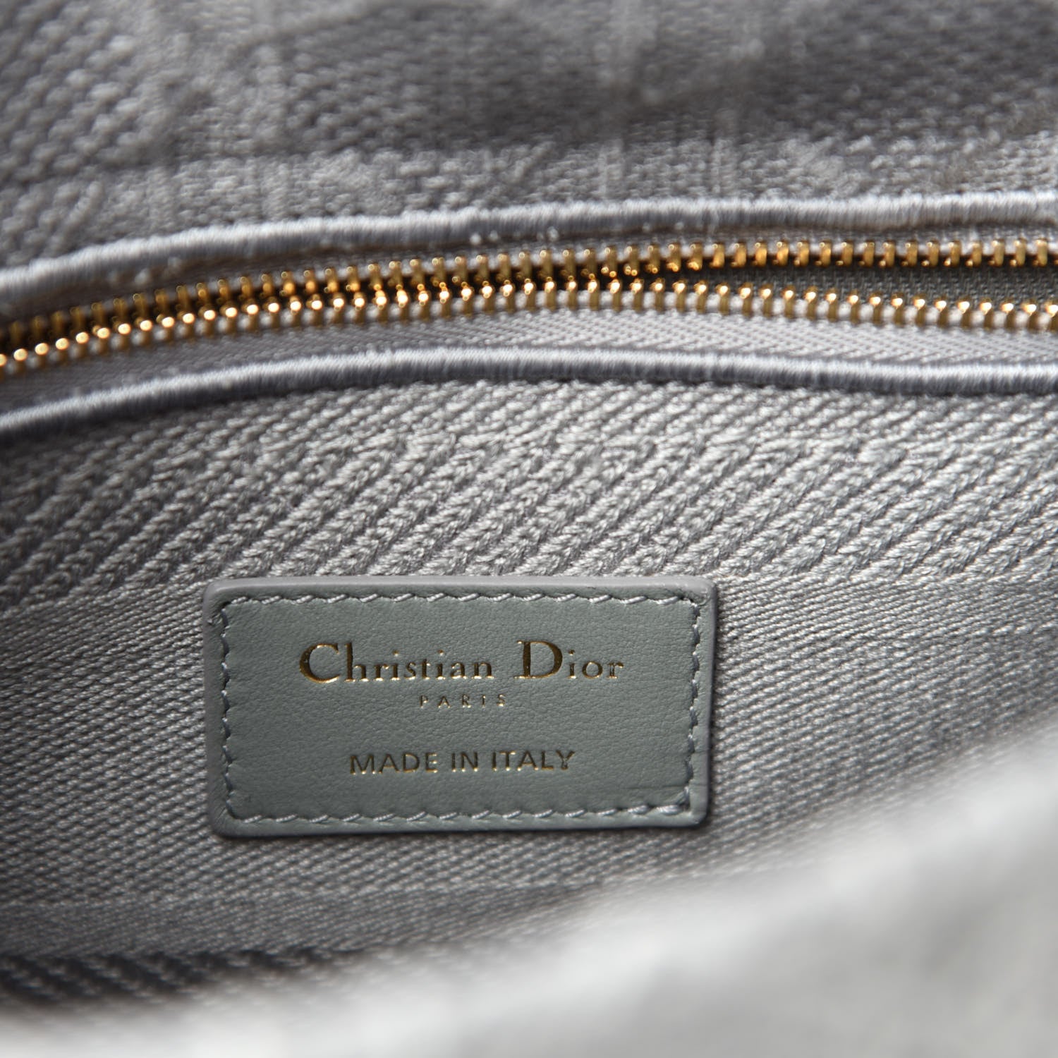 Christian Dior Canvas Embroidered Cannage Medium Lady D-Lite Gray 8 of 9
