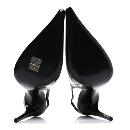 Saint Laurent Patent Vendome Slingback Pumps 38 Black 7 of 10